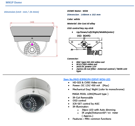 IR mega dome WD6
